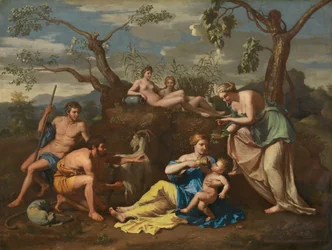 Ninfe che nutrono il bambino Giove, c. 1650