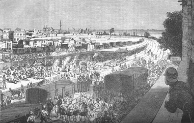 Occupazione di Zagazig, dopo la battaglia di Tel-El-Kebir, c1882