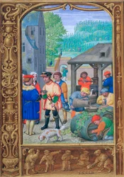 Ottobre, produzione del vino, inizio XVI secolo