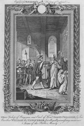 Odo Vescovo di Bayeux, Conte di Kent, catturato dal fratello Guglielmo il Conquistatore, c1787