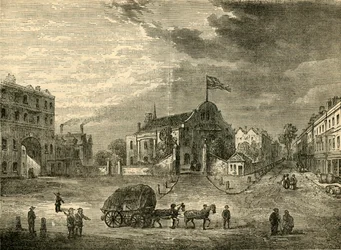 Vecchia chiesa di Kensington, circa 1750, c1876