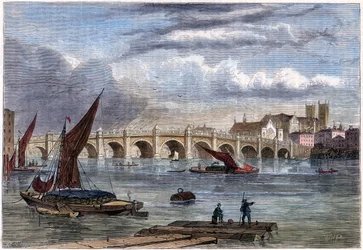 Vecchio ponte di Westminster nel 1754