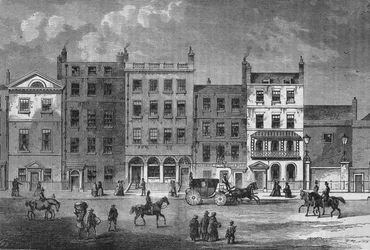 Vecchie case a Pall Mall, Westminster, Londra, c. 1830, 1878