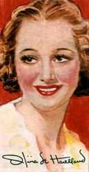 Olivia de Havilland, 1916-, attrice cinematografica americana nata in Giappone, 20° secolo