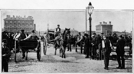 Sulle pietre, Mercato del Bestiame di Islington, Londra, c1902 1903