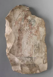 Ostracon: Ramses II Allattato da una Dea, c. 1279-1213 a.C.