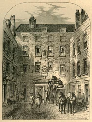Corte Esterna di La Belle Sauvage nel 1828, 1897