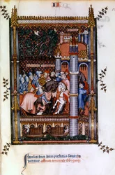 Sacerdoti pagani accolgono Sisinnio alle porte di Parigi, 1317