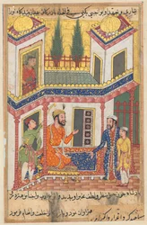 Pagina da Racconti di un pappagallo Tuti-nama: Cinquantesima notte: Il mercante ritorna...