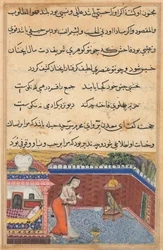 Pagina da Racconti di un pappagallo Tuti-nama: Trentasima notte: Il pappagallo..., 1558-1560