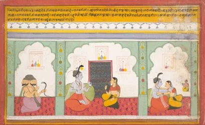 Pagina da un disperso Shiva Mahatmya Grandi racconti di Shiva, ca. 1710