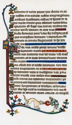 Pagina di testo decorato, 1284-1316