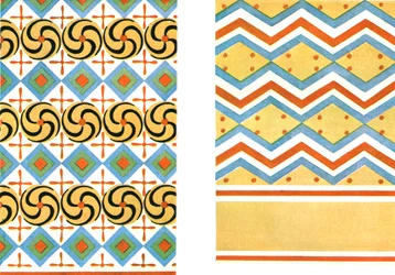 Soffitti dipinti nella Tomba di Amenemheb a Tebe, Egitto, 1928