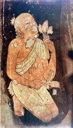 Monaco buddista dalle grotte di Ajanta, India, V-VI secolo