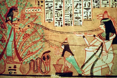 Dipinto di una donna e il suo Ba