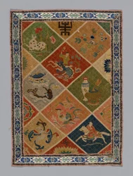 Tessuto per abito a pannello, Cina, dinastia Qing 1644-1911, 1875-1900