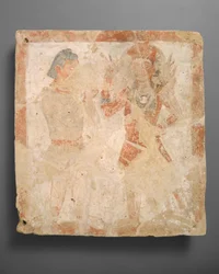 Pannello con il dio Pharro e adoratore