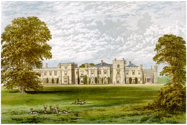 Parco di Panshanger, Hertfordshire, casa del Conte Cowper, c. 1880