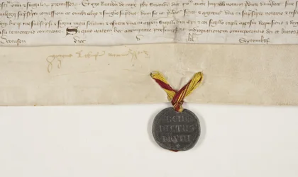 Bolla papale che conferma la carta del vescovo Henry Wardlaw, recto