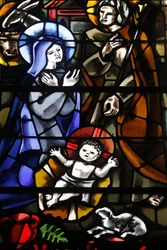 Parigi, Francia, chiesa di Saint-Dominique: vetrata della Natività, Parigi, Francia