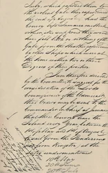 Parte della lettera datata 31 dicembre 1806 da Lloyds all