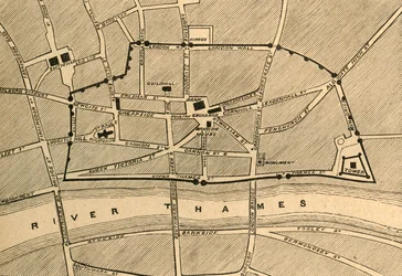 Parte della Londra moderna, mostrando l