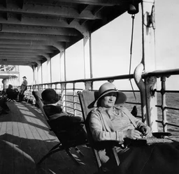 Passeggeri su una crociera della Cunard Line verso le Indie Occidentali, gennaio-marzo 1931