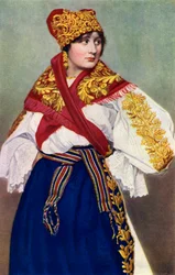Contadina in abito nazionale, Cecoslovacchia, 1922
