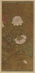 Peonie e farfalla, dinastia Ming, 1368-1644