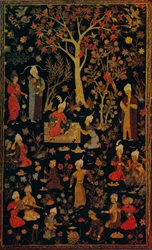 Copertina di libro in cartapesta persiana, c1600