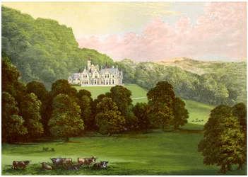 Philiphaugh, Selkirkshire, Scozia, casa del Barone Murray, c. 1880