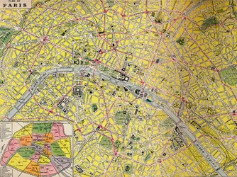 Piano di Parigi - Distretto centrale della Città della Luce, c1930s