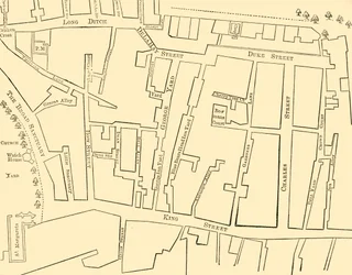 Piano di una parte di Westminster - Prima della costruzione di Great George Street