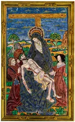 Placca, smalto su rame, XV secolo, 1931
