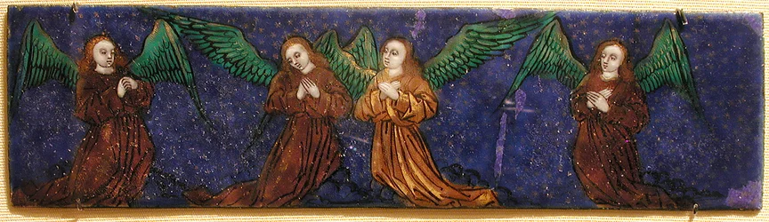 Placca con quattro angeli