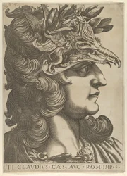 Tavola 5: Tiberio Claudio di profilo a destra, da 
