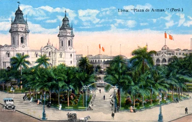 Plaza de Armas, Lima, Perù, inizio XX secolo