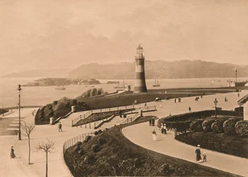 Plymouth Hoe e Sound e bocca del Tamar, 1902