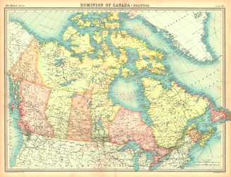 Mappa politica del Dominio del Canada
