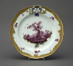 Piatto di porcellana dal servizio Orlov, ca 1770