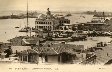 Port-Said. - Vista generale del porto. - LL., c1918-c1939