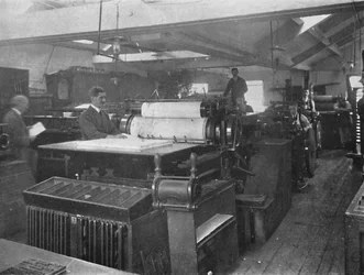 Parte della sala macchine, 1916