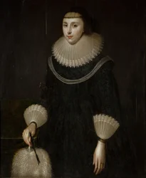 Ritratto di una signora con un ventaglio, 1600-1650