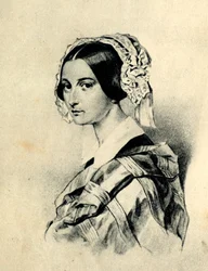 Ritratto di Alexandra Smirnova-Rosset. Dopo un disegno di P. Sokolov