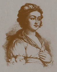 Ritratto di Ekaterina Yakovlevna Derzhavina, nata Bastidon 1760-1794 (dopo V. Borovikovsky)