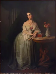 Ritratto della Principessa Nino Aleksandrovna Griboyedova nata Chavchavadze, metà del XIX secolo