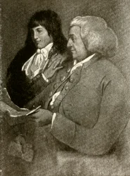 Ritratto di Samuel Shoemaker, con parrucca, e suo figlio