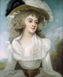 Ritratto di Sarah Tickell, moglie del drammaturgo e satirico Richard Tickell, c1790