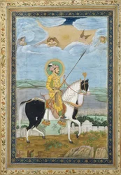 Ritratto di Shah Jahan a cavallo, XVII secolo