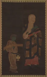 Ritratto di Xuanzang Genjo con assistente, XIV secolo